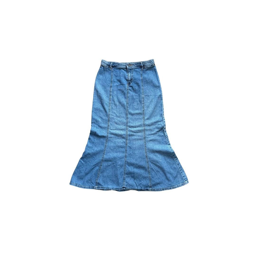 ◆2000Archives◆ EMBOSSED DENIM SKIRT ICE BLUE 2A25D2SK01GN Gestuz Denim skirt `Gzdea` | Women's Clothing | Vitkac