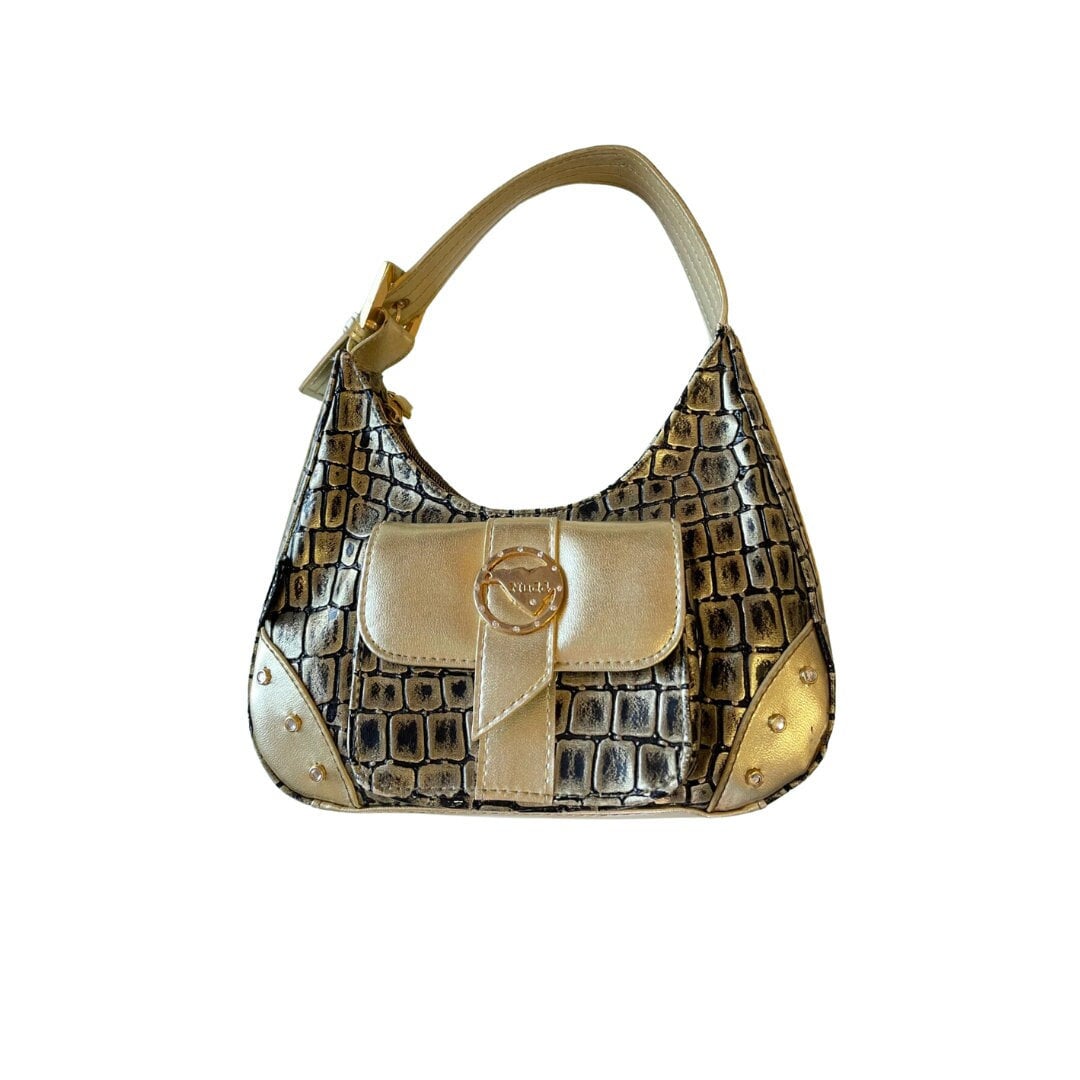 Y2K Mudd Mini Handbag Gold and Black With Rhinestones Faux Croc Leather Embossed Style Handbag Y2K Accessories Y2K Purse 2000s Purse - Etsy Y2K Mudd Mini Handbag Gold and Black With Rhinestones Faux Croc Leather Embossed Style Handbag Y2K Accessories Y2K Purse 2000s Purse - Etsy