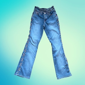 90s Lace up Jeans 