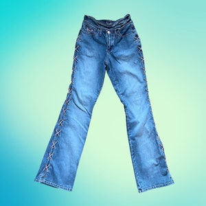 90s Lace up Jeans 