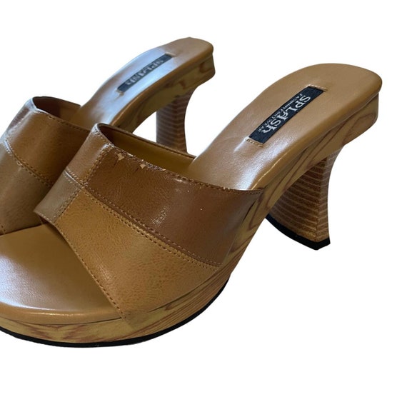 Y2K Splash Footwear Size 8 Patchwork Sandal Heels 2000s