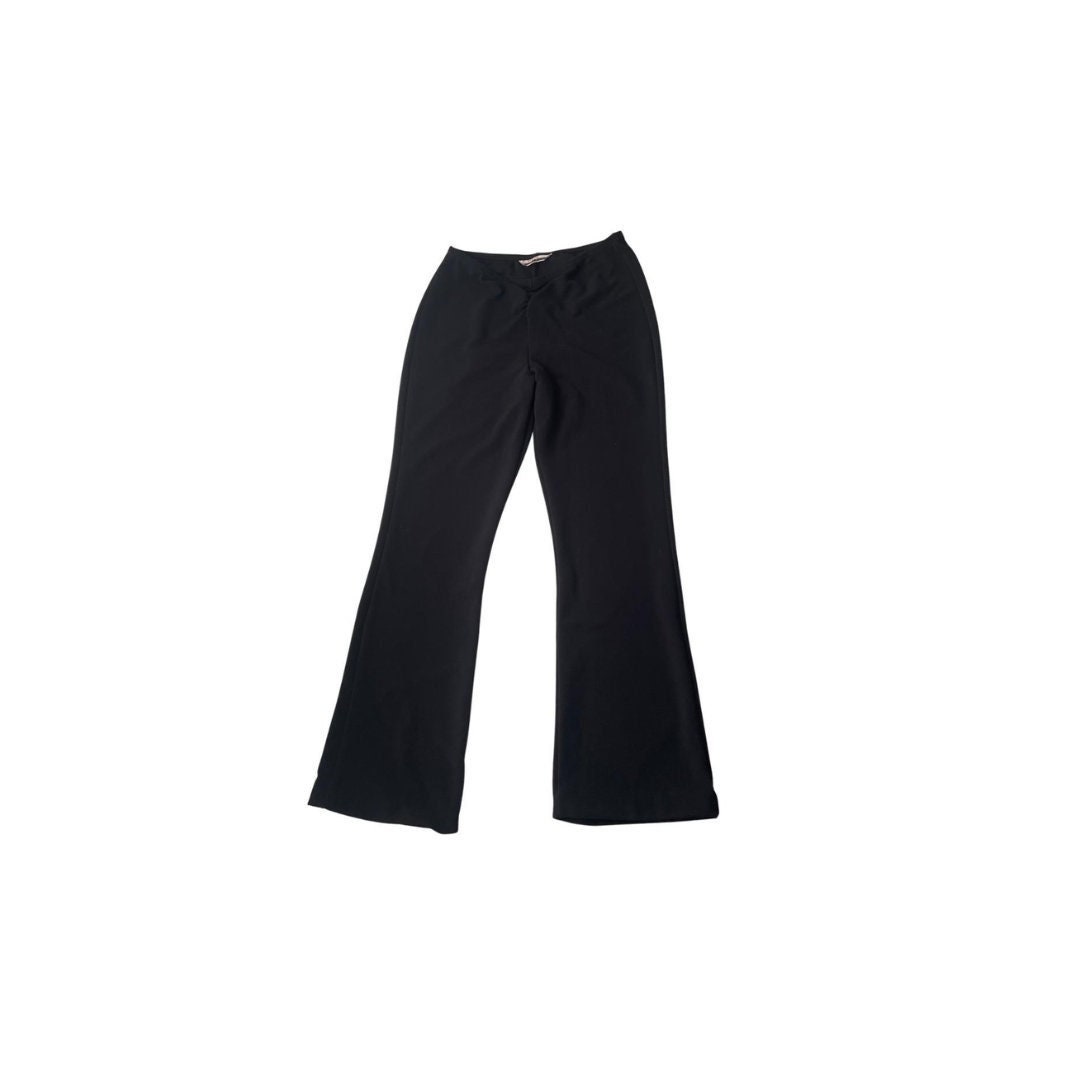 パンツ 2000's archive wide design black slacks Plain Black Pants Y2K Trousers High Rise Waisted Simple