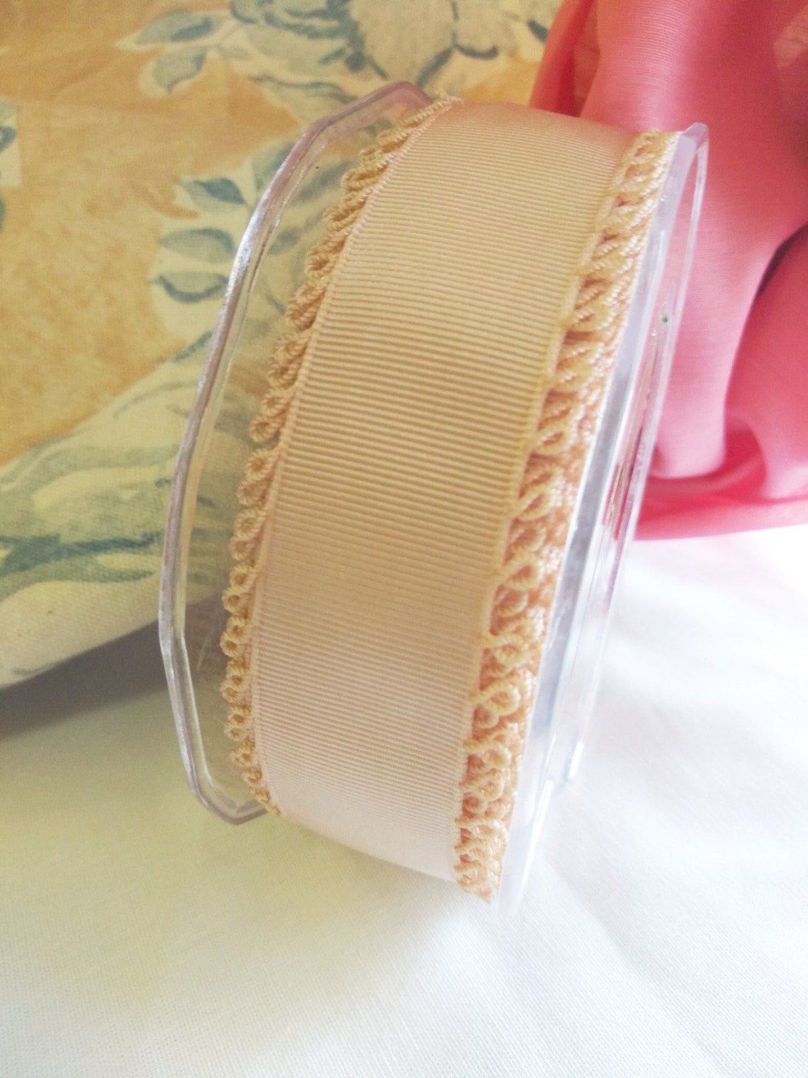 Beige Ribbon Natural Color Grosgrain Ribbon Woven Edge Etsy
