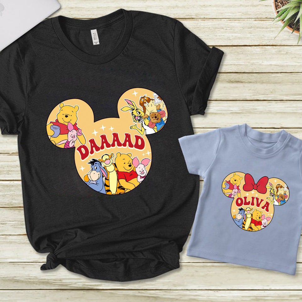 Winnie the Pooh family shirt, Pooh bear birthday boy girl shirt, Pooh Disney family Shirt