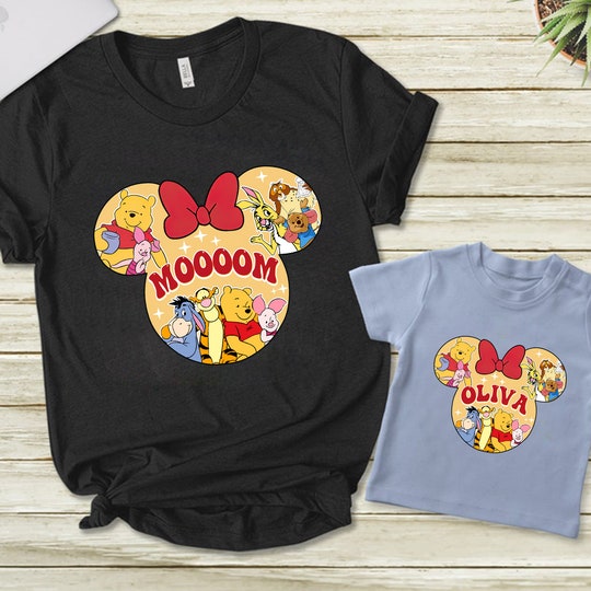 Winnie the Pooh family shirt, Pooh bear birthday boy girl shirt, Pooh Disney family Shirt