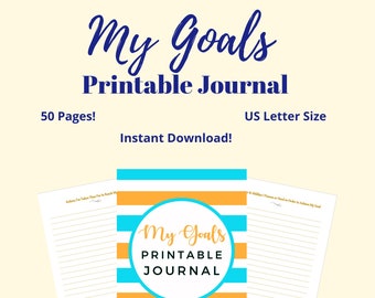 Goals Journal, Goal Setter, Goal Digger, Goal Getter, Goal Journal, Goal Action Plan, Printable Journal