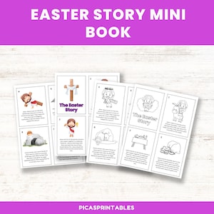Easter Story Mini Book, Easter Story Cards, Sunday School Craft, the Easter Story, Easter printable