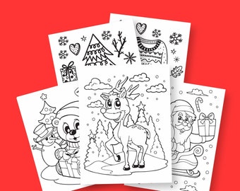 Christmas Coloring Pages, Christmas Coloring, Christmas Activities, Kids Coloring Pages, Cute Coloring Page, Santa Coloring Pages