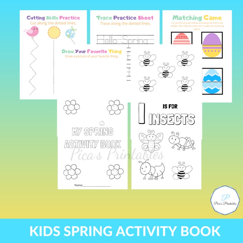 Printable Kids Activity Book Preschool Printables Activity - Etsy