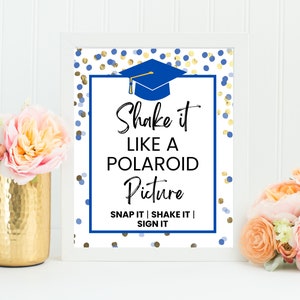 Photo Guestbook Graduation Sign, Polaroid Grad Guestbook,Graduation Photo Guestbook Sign, Printable Graduation Photo Guestbook Sign,