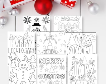 Christmas Coloring Pages, Printable Christmas Coloring Page, Christmas Party Activity, Coloring Sheets, Kids Coloring Pages