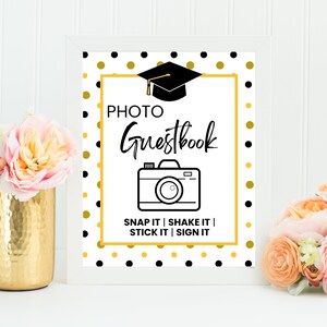Photo Guestbook Graduation Sign, Polaroid Grad Guestbook,Graduation Photo Guestbook Sign, Printable Graduation Photo Guestbook Sign,