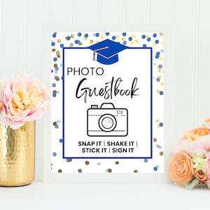 Photo Guestbook Graduation Sign, Polaroid Grad Guestbook,Graduation Photo Guestbook Sign, Printable Graduation Photo Guestbook Sign,