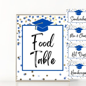 Graduierung Food Zelte, Graduierung Dekoration Food Zelte, Graduierung Essen, Graduierung Party Decor Zeichen, Grad Tischschild, Graduierung BBQ