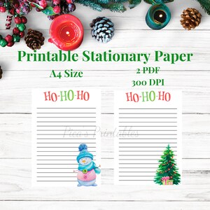 Papelería imprimible, juego de papelería, papelería para cartas, papel para escribir cartas, membrete navideño, papel de papelería, imprimible navideño