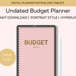 デジタル予算プランナー、iPad 予算プランナー、予算プランナー デジタル財務トラッカー、月間予算プランナー、財務プランナー