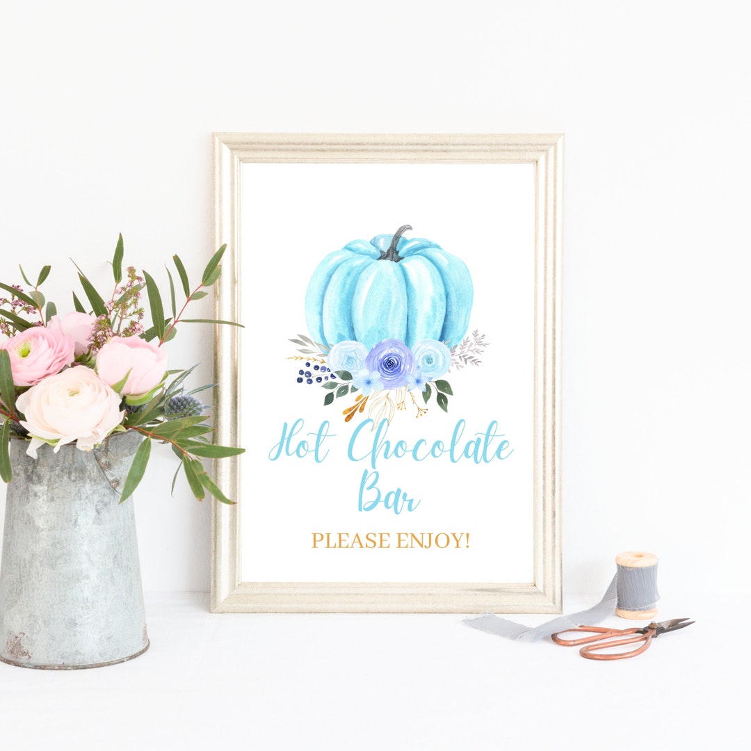 Hot Chocolate Bar Printable Sign Hot Cocoa Bar Sign Hot Etsy