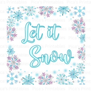 Let it snow png, Christmas png, Winter Sublimation Designs, Christmas Sublimation Design, Sublimation Design