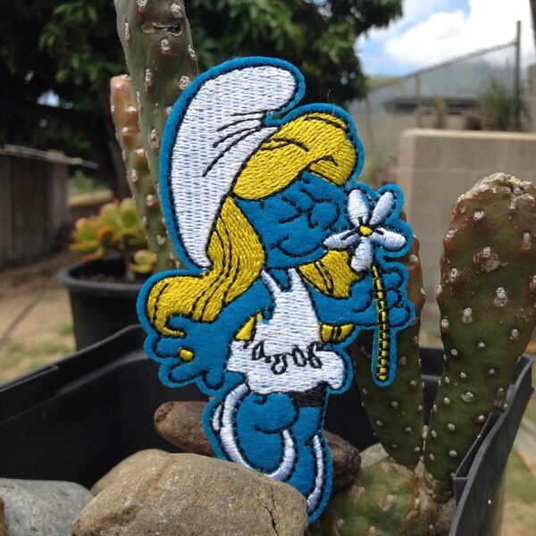 Iron on Sew on Patch:  Smurfette