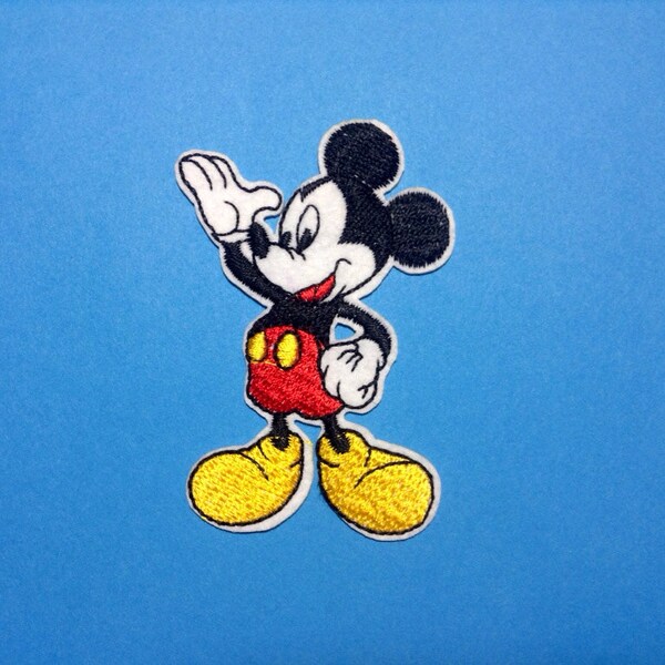 Iron on Sew on Patch:  Classic Fun Mickey Patch