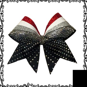 Sticks and Stones rhinestone glitter cheer bow