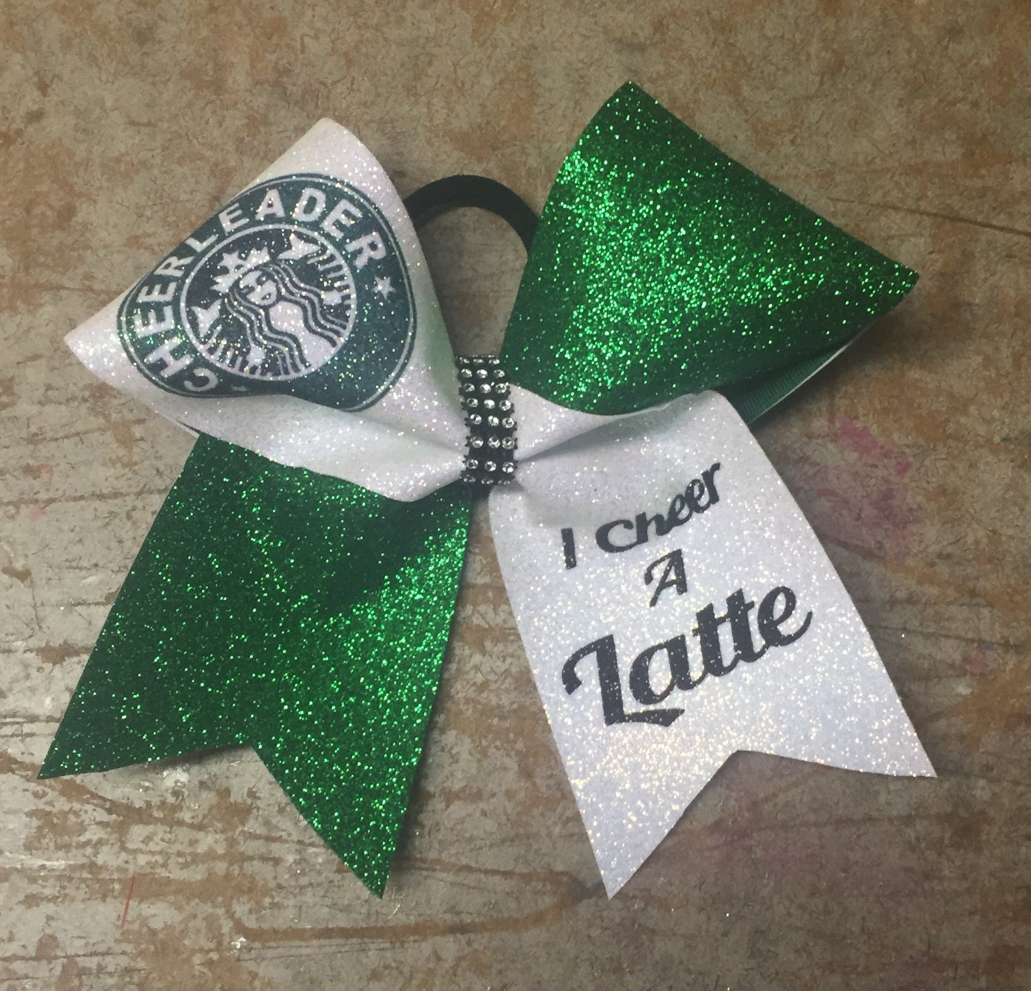 STARBUCKS CUSTOM MADE CHEER BOW WIYH GLITTER il_fullxfull.4736827868_9pq4.jpg main image 2