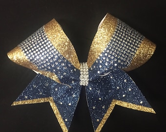 Texas rozmiar rhinestone brokat cheer łuk