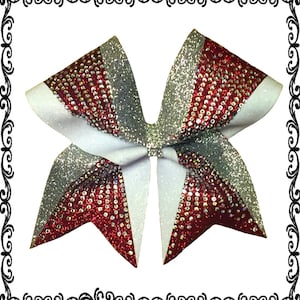 3D Switch glitter rhinestone cheer bow