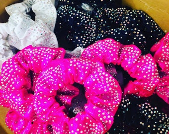 Spandex ombre strass capelli scrunchie