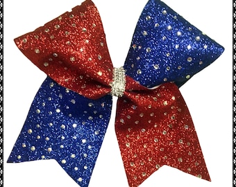 Kokarda cheerleaderska z kryształkami