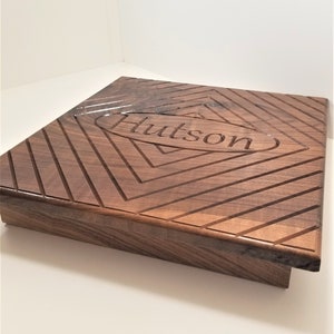 Custom Height Personalized Bed Foot Stool, Engraved Wooden Bedroom Foot Stool, Bed Stairs, Personalized Bedroom Stepping Stool