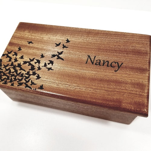 Personalized Music Box Birds In Corner, Choose Your Song, Graduation Gift, Unique Personalized Gift, Engraved Music shops Box, Bird Music Box