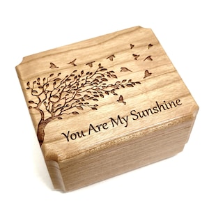 Tree with Birds Mini Urn Add Text, Custom Sharable Urn, Urns to Keep with You, Pocket Urn, Human Ashes Urn, Share Family Urns