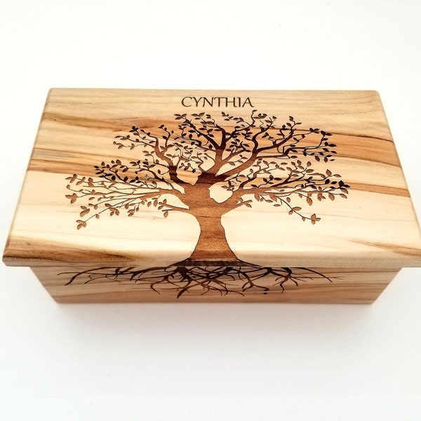 Personalized Tree of Life Music Box Choose Your Song, Family Tree Music Box, What a Wonderful World Music Box, Hand Made Laser Engraved