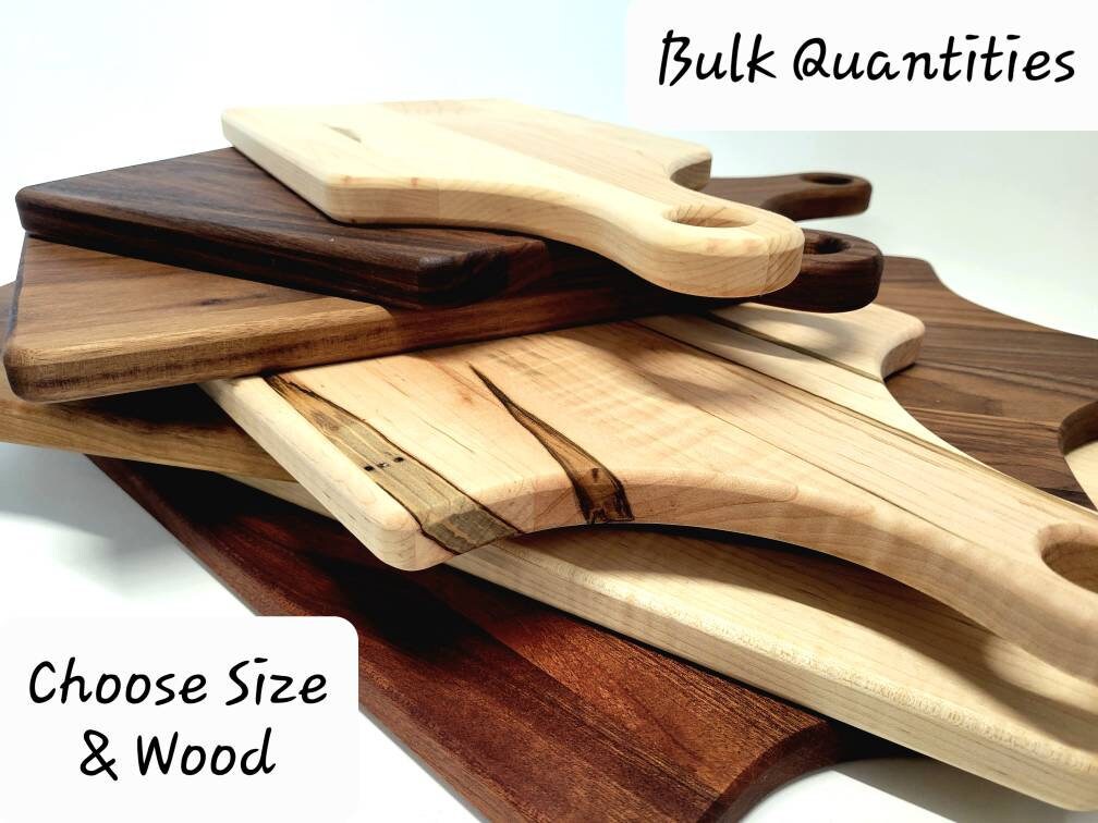 Bulk Wood Charcuterie Boards, Ambrosia Maple, Cherry, Mahogany, Walnut, Cutting  Boards for Engraving, 24x12, 18x10, 13.5x6.75, Wholesale 