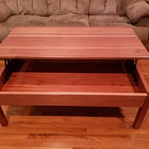 Mesa de centro moderna, mesa de centro, mesa de centro de madera, mesa de centro de madera, mesa de centro de elevación, imagen 7