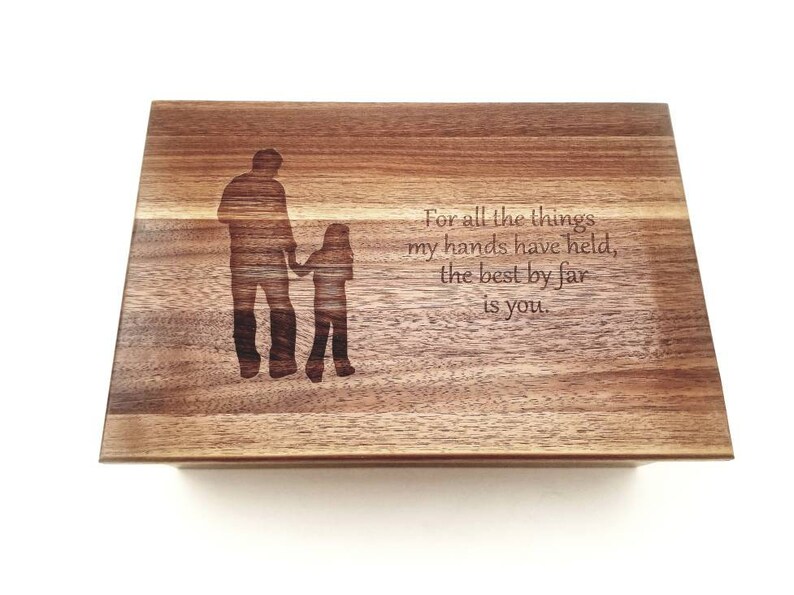 wedding gift for daughter Personalized Father Daughter Memory Box 12x8x4 Custom Hand Made Wood Keepsake Box