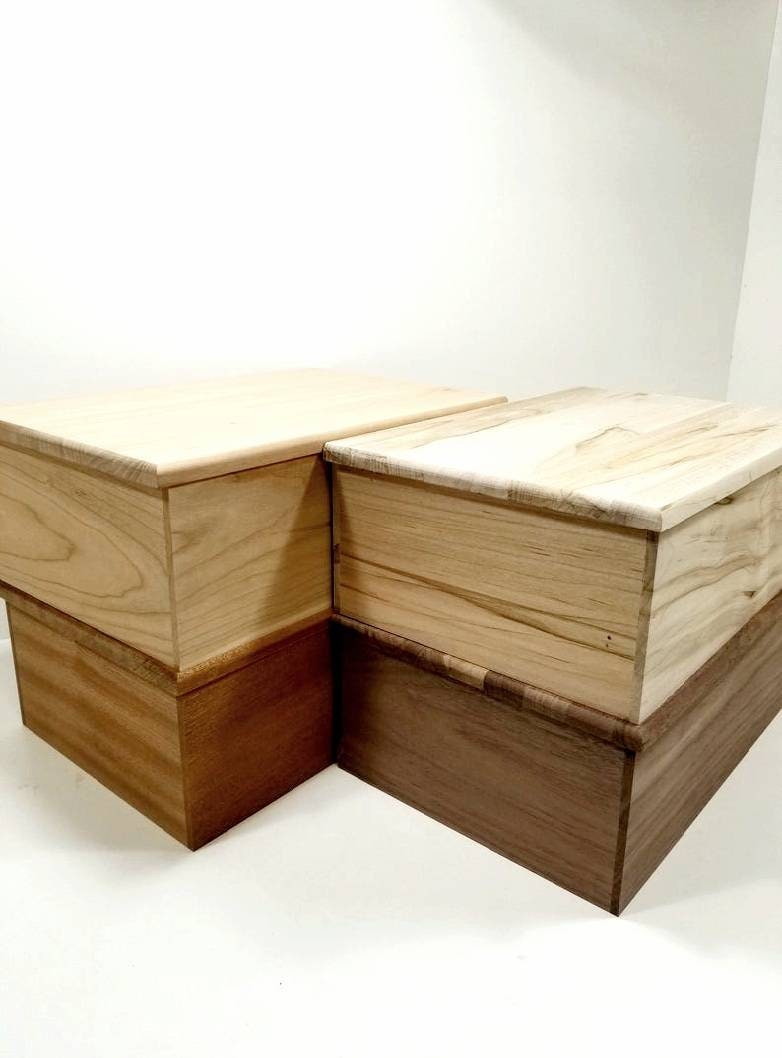 Unfinished Wood Box 12x8x4, Unfinished Memory Box, Cherry Box, Mahoga…