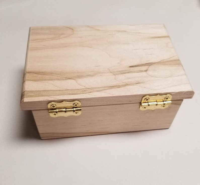 Unfinished Wood Box 5x3.75x2 Unfinished Jewelry Box small Etsy