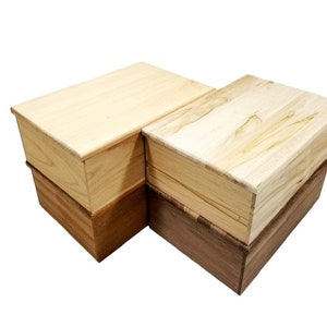 Unfinished Wood Box 12x8x4, Unfinished Memory Box, Cherry Box, Mahogany Box, Maple Box, Walnut Box, wood craft box box for craft project diy