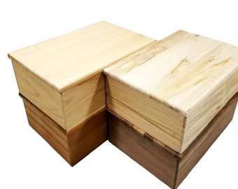 Unfinished Wood Box 12x8x4, Unfinished Memory Box, Cherry Box, Mahogany Box, Maple Box, Walnut Box, wood craft box box for craft project diy