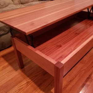 Mesa de centro moderna, mesa de centro, mesa de centro de madera, mesa de centro de madera, mesa de centro de elevación, imagen 1