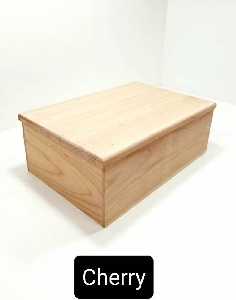 Unfinished Wood Box 12x8x4 Unfinished Memory Box Cherry Box Etsy