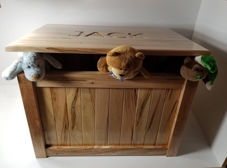 gray personalized toy box