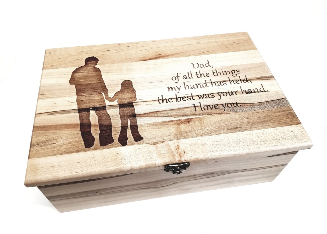 Personalized Father Daughter Memory Box 12x8x4 Custom Hand Etsy