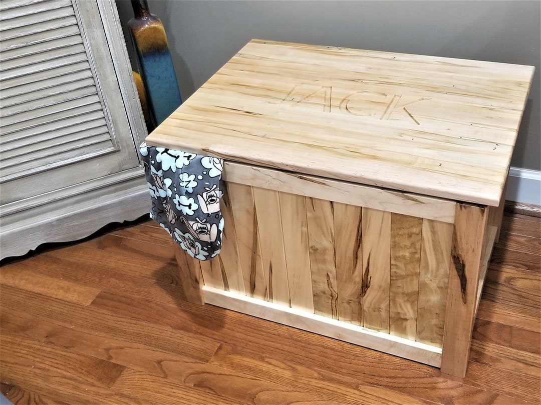 Custom Dog Toy Chest, Wooden Dog Toy Box, Heavy Duty Wooden Dog Storage