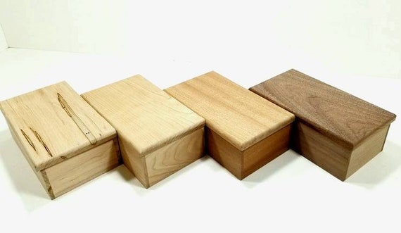 Unfinished Wood Box 8x4x3.25 unfinished Jewelry Box Unfinished