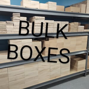 Wholesale Engraver&#39;s Special: 48 Unfinished Wood Boxes 8x4x3.25, Unfinished Jewelry Box, Unfinished Music Box with Compartment