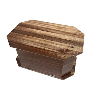 Custom Design Personalized Handmade Wood Urn, Engraved Wooden Urn, Rustic Memorial Urn image 4