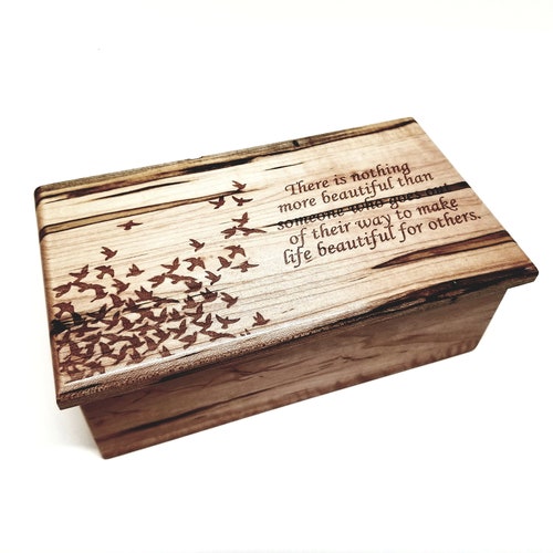 Personalized Music Box Birds In Corner, Choose Your Song, Graduation Gift, Unique Personalized Gift, Engraved Music shops Box, Bird Music Box